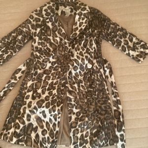 Leopard trench coat jacket - XS - Never worn!